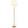STOJACÍ LAMPA, 35/151 cm  - bílá/hnědá, Basics, kov/textil (35/151cm)