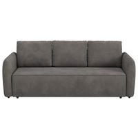 SCHLAFSOFA Chenille Grau  - Schwarz/Grau, Trend, Kunststoff/Textil (222/89/102cm) - MID.YOU