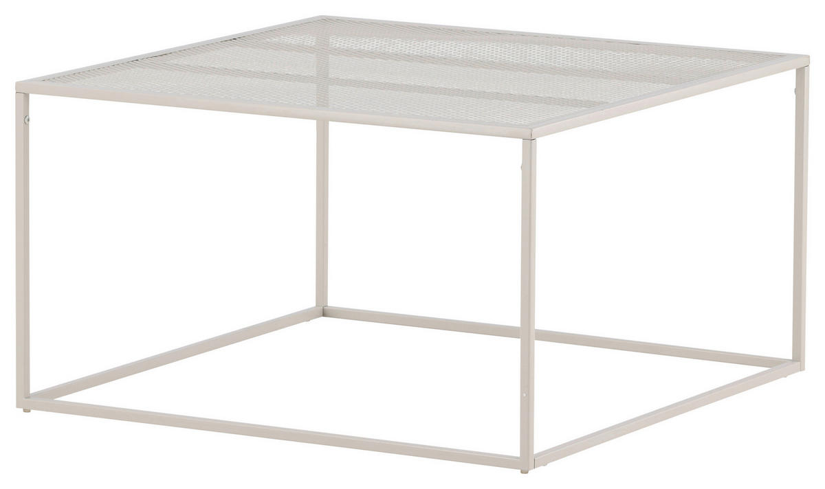 COUCHTISCH 80/80/45 cm quadratisch Beige  - Beige, Design, Metall (80/80/45cm) - Livetastic