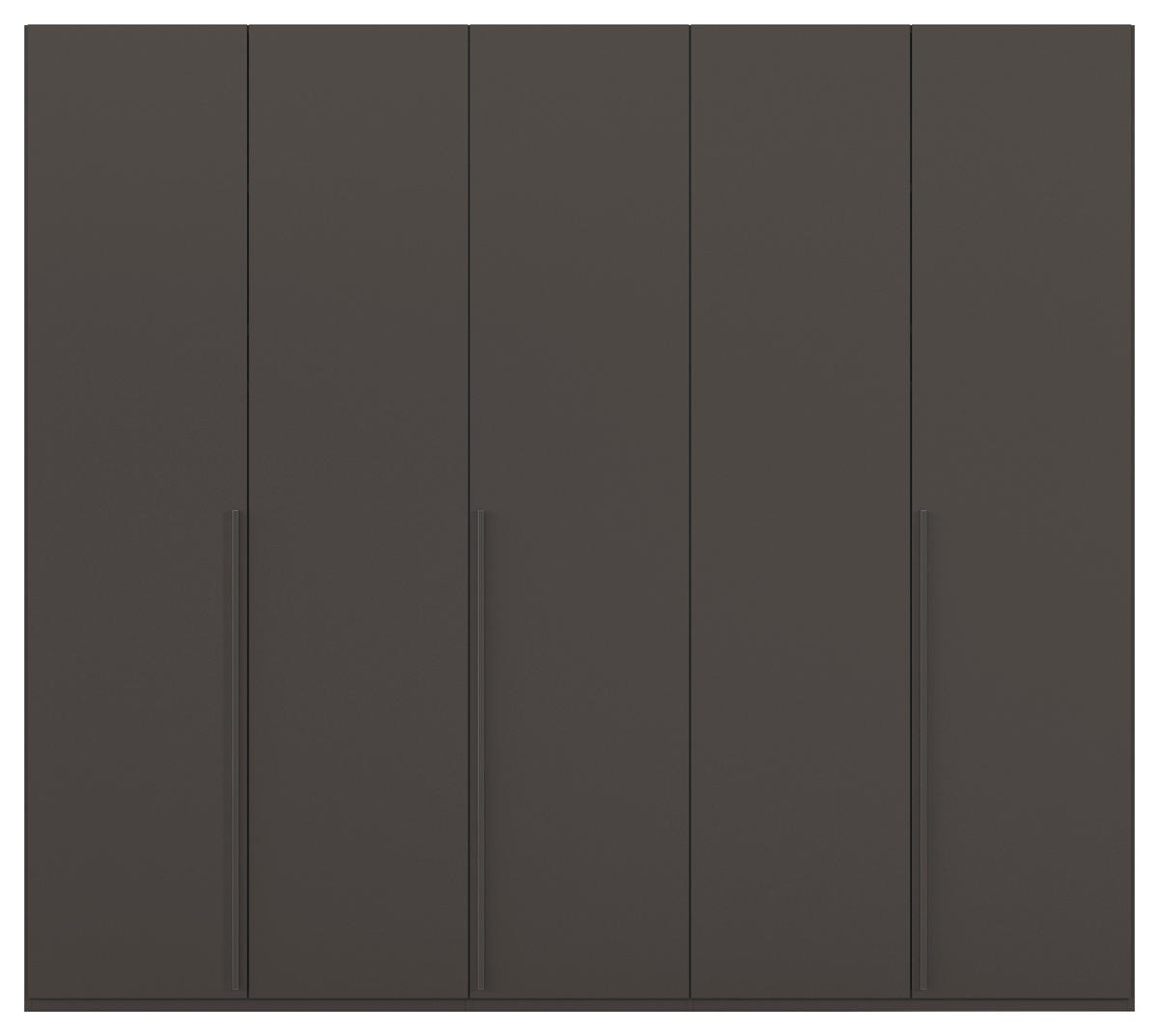 DREHTÜRENSCHRANK 251/223/60 cm 5-türig Graphitfarben  - Graphitfarben, Design, Holzwerkstoff/Metall (251/223/60cm) - home24