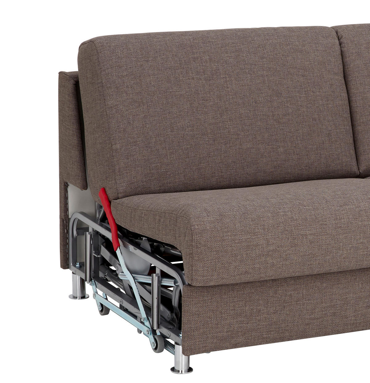 SCHLAFSOFA in Textil Grau  - Chromfarben/Grau, Design, Textil/Metall (195/84/100cm) - Bali