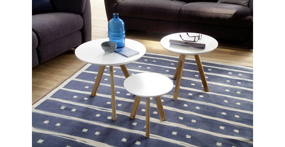 COUCHTISCHSET in Holz, Holzwerkstoff 32-50/32-50/32-45 cm - Eichefarben/Weiß, MODERN, Holz/Holzwerkstoff (32-50/32-50/32-45cm) - Xora