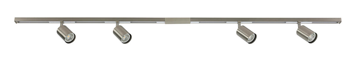 SCHIENENSYSTEM 120/5,5/14 cm  - Nickelfarben, Trend, Kunststoff/Metall (120/5,5/14cm) - Collett's Monde