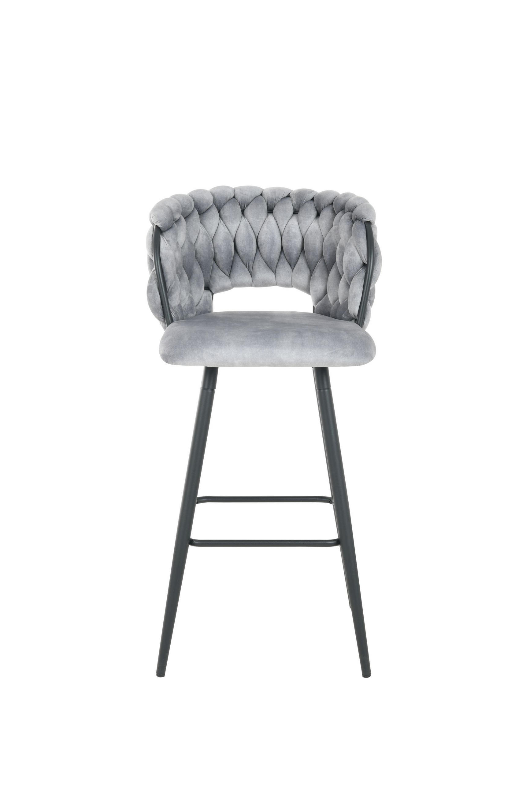 BARSKA STOLICA  siva  drvo, metal, tekstil      - siva/crna, Moderno, drvo/metal (50/101/52cm)