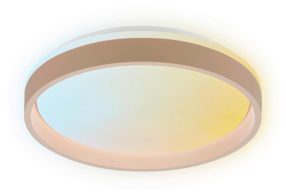 LED-DECKENLEUCHTE Aurie Glow 39/8 cm   - Beige, KONVENTIONELL, Kunststoff (39/8cm) - Briloner