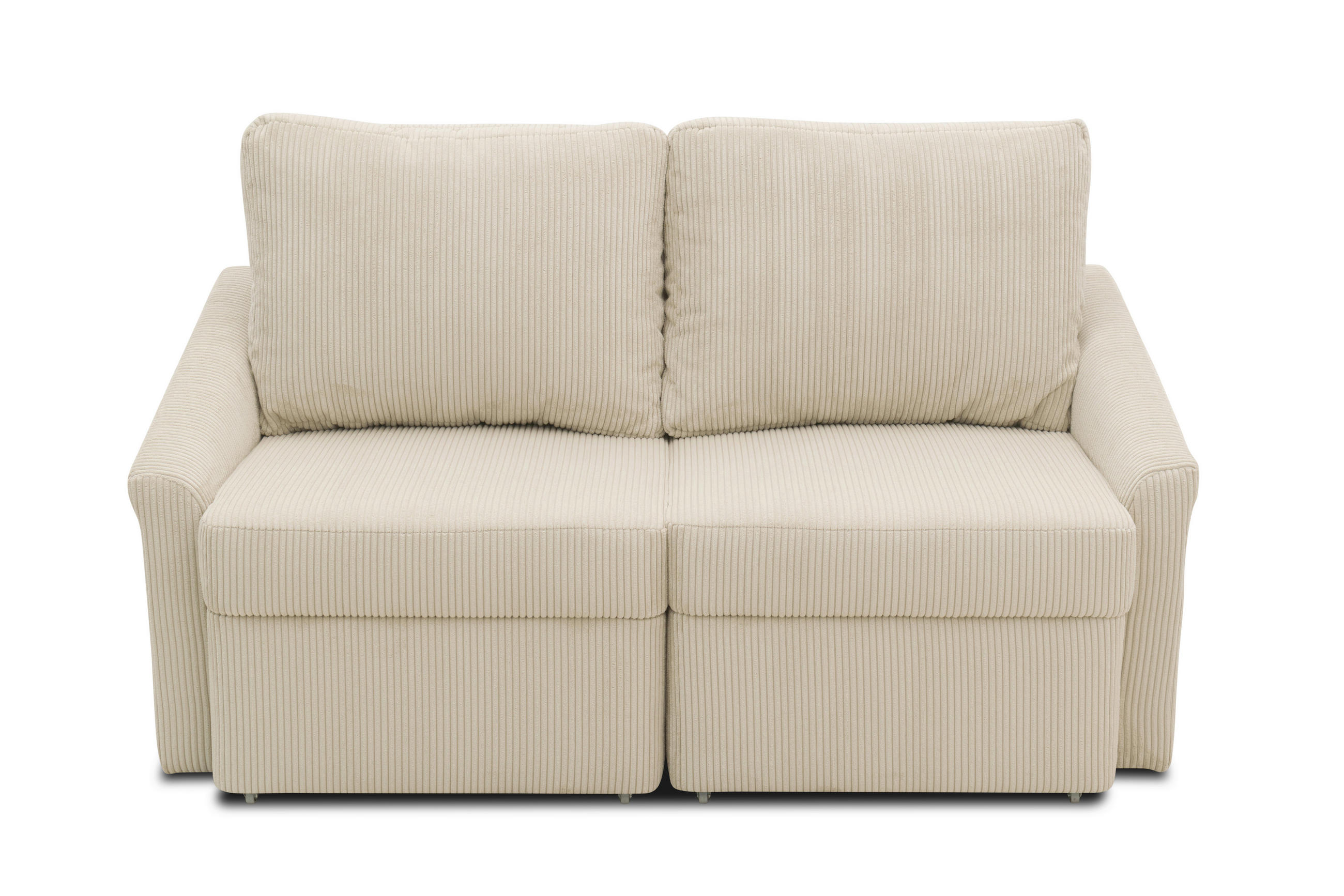 SCHLAFSOFA Mikrofaser Beige  - Beige/Schwarz, Basics, Kunststoff/Textil (168/86/96cm) - MID.YOU