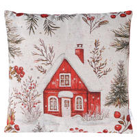 ZIERKISSEN  - Rot/Creme, Basics, Textil (45/45/12cm) - Boltze Home