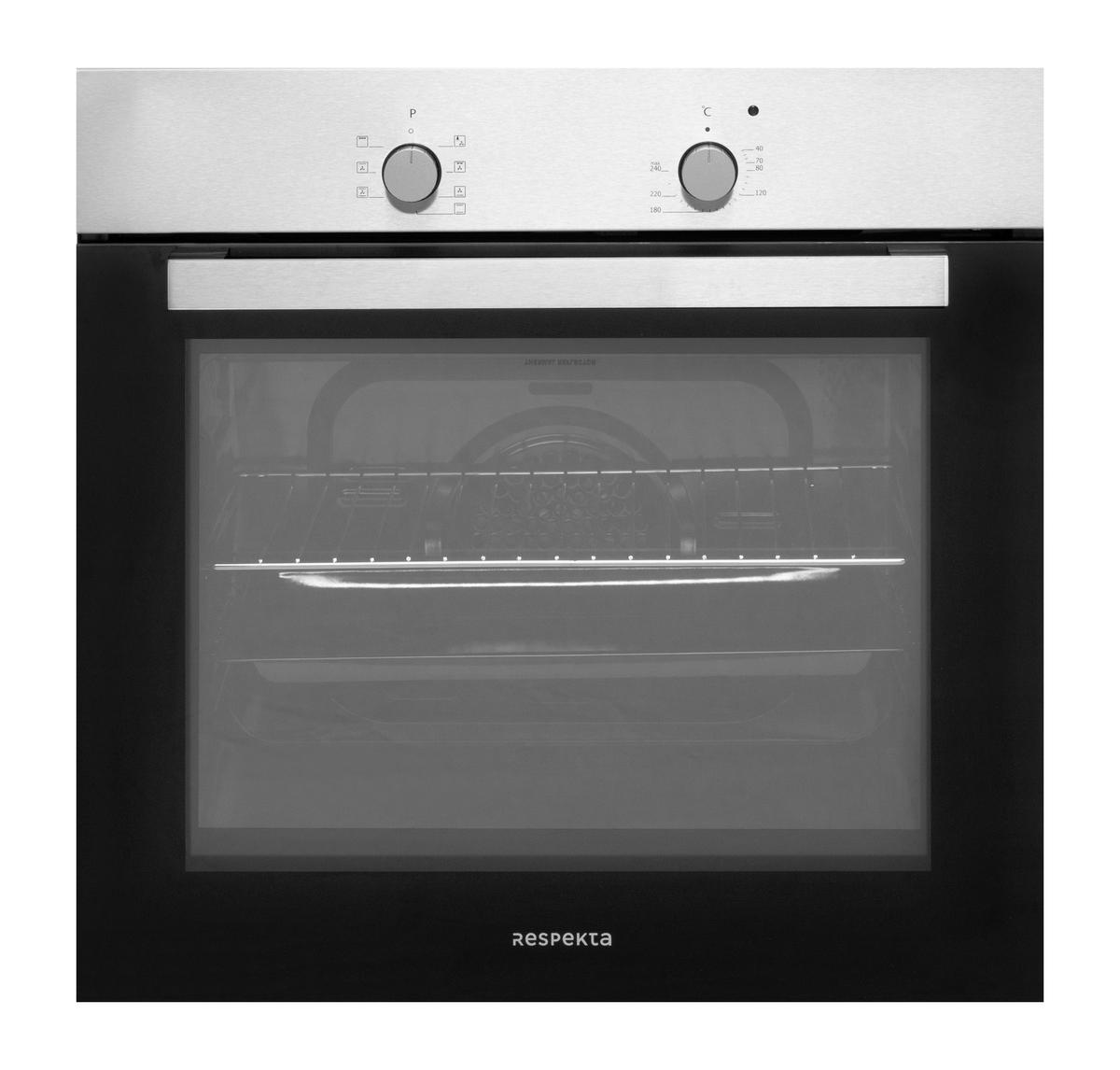 BACKOFENSET ASET1206600I  - Edelstahlfarben/Schwarz, Trend, Glas/Metall (59,5/55,5/56,5cm) - Respekta