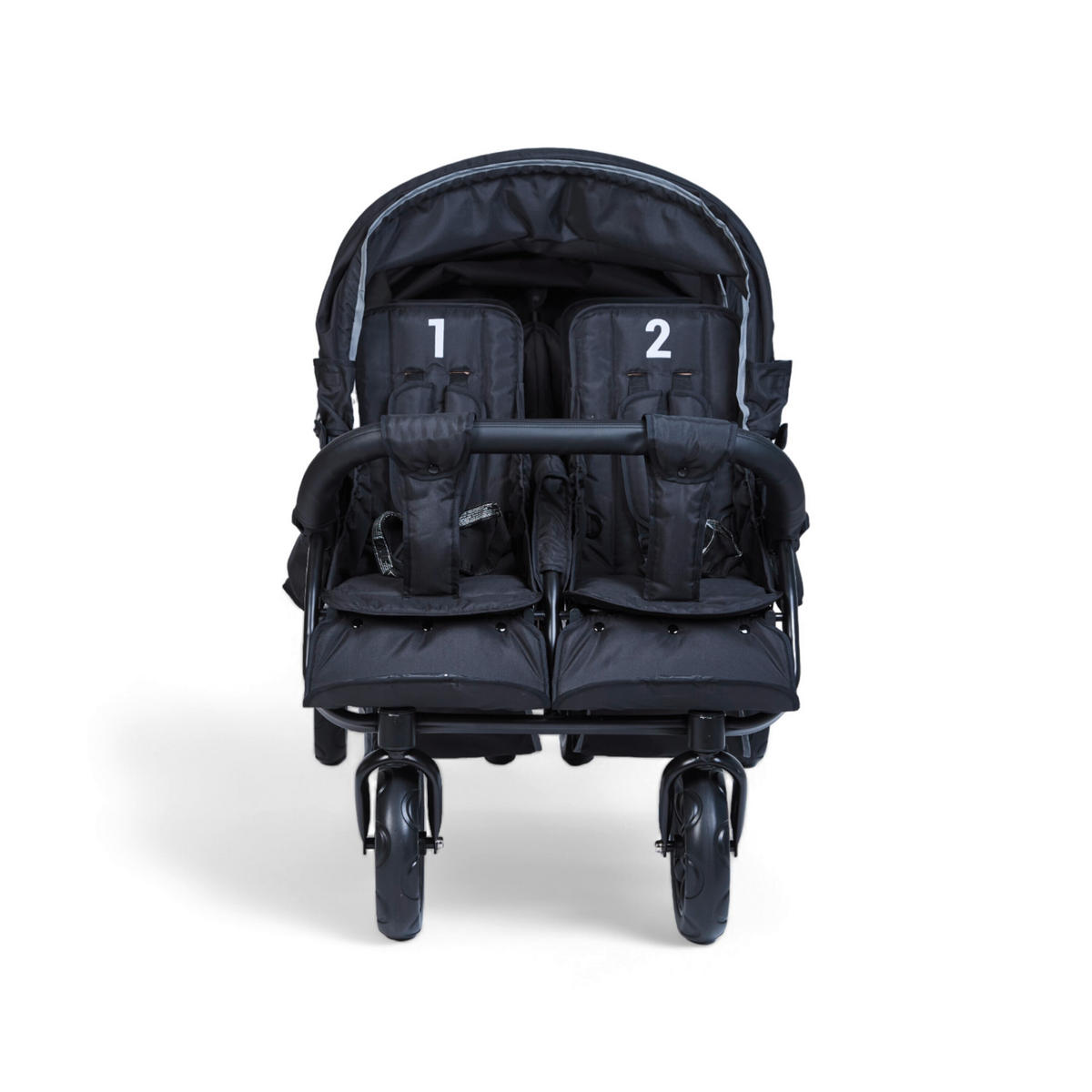 GESCHWISTERWAGEN  - Schwarz, Basics, Textil/Metall (163/85/107cm) - Childhome