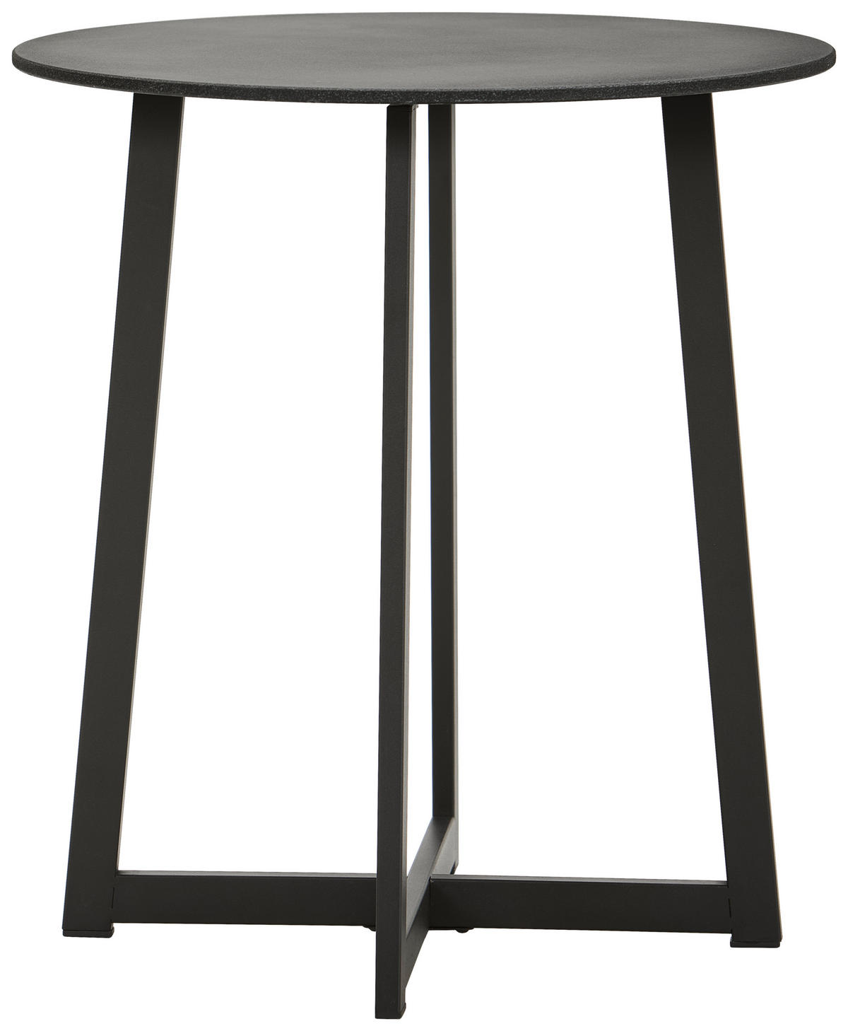 BEISTELLTISCH 43/43/47 cm Grau, Schwarz rund  - Schwarz/Grau, Trend, Glas/Metall (43/43/47cm) - Xora
