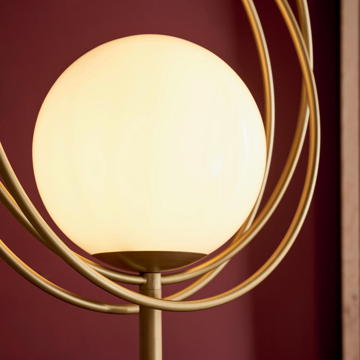 STEHLEUCHTE 41/155.6 cm    - Goldfarben/Opal, Design, Glas/Metall (41/155.6cm) - ENDON