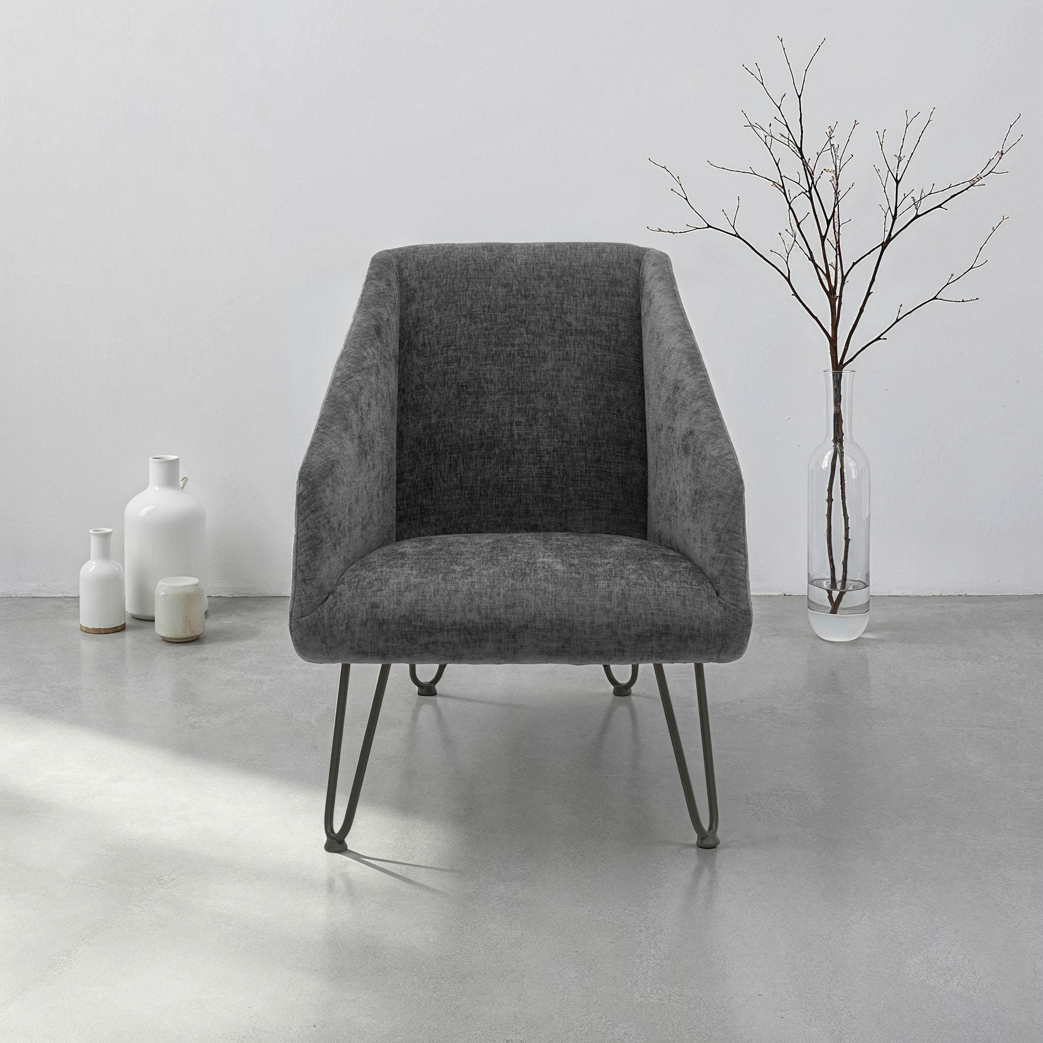 Livetastic Sessel 700 044 Dunkelgrau 60x71x83 cm