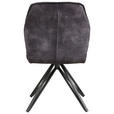 STUHL   Webstoff  Anthrazit, Schwarz  - Anthrazit/Schwarz, Design, Textil/Metall (50/85/60cm) - Carryhome