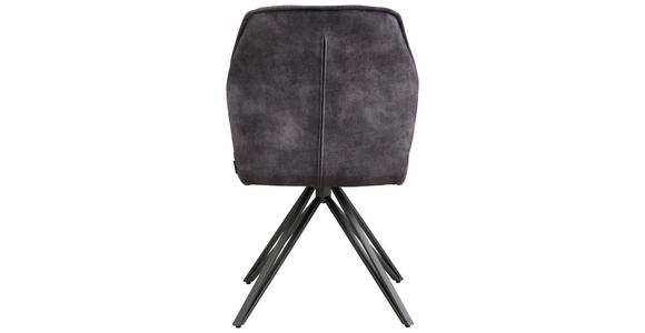 STUHL   Webstoff  Anthrazit, Schwarz  - Anthrazit/Schwarz, Design, Textil/Metall (50/85/60cm) - Carryhome