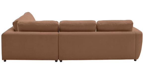ECKSOFA  in Chenille Braun  307/224 cm  - Schwarz/Braun, KONVENTIONELL, Kunststoff/Textil (307/224cm) - Hom`in