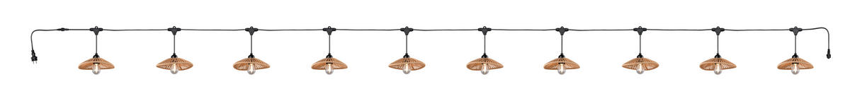 LICHTERKETTE 650 cm  - Schwarz/Braun, Design, Kunststoff (650cm)