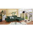 ECKSOFA Biella in Flachgewebe Grün  280/165 cm  - Anthrazit/Grün, Design, Textil/Metall (280/165cm) - Johann Jakob