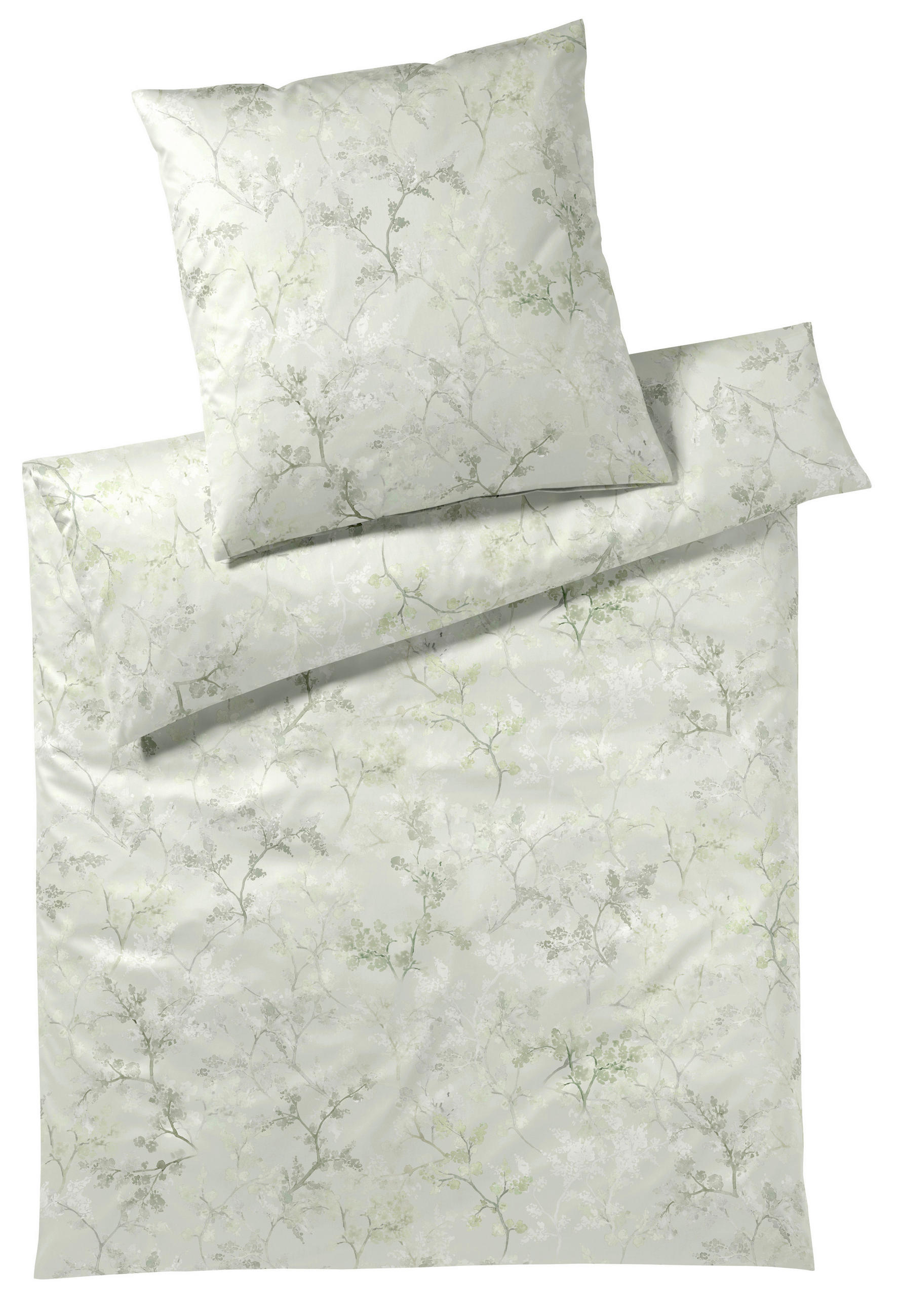 BETTWÄSCHESET 3-teilig Symphony Satin 200/210 cm  - Salbeigrün, Basics, Textil (200/210cm) - Elegante