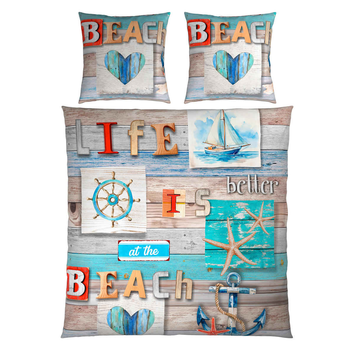 WENDEBETTWÄSCHE Satin 200/200 cm  - Multicolor, Textil (200/200cm) - Esposa