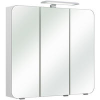 SPIEGELSCHRANK 75/70/20 cm  - Chromfarben/Weiß, KONVENTIONELL, Glas/Holzwerkstoff (75/70/20cm) - Xora