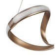 LED-HÄNGELEUCHTE Porec 71/27/150 cm  - Transparent/Cappuccino, Design, Kunststoff/Metall (71/27/150cm) - Novel