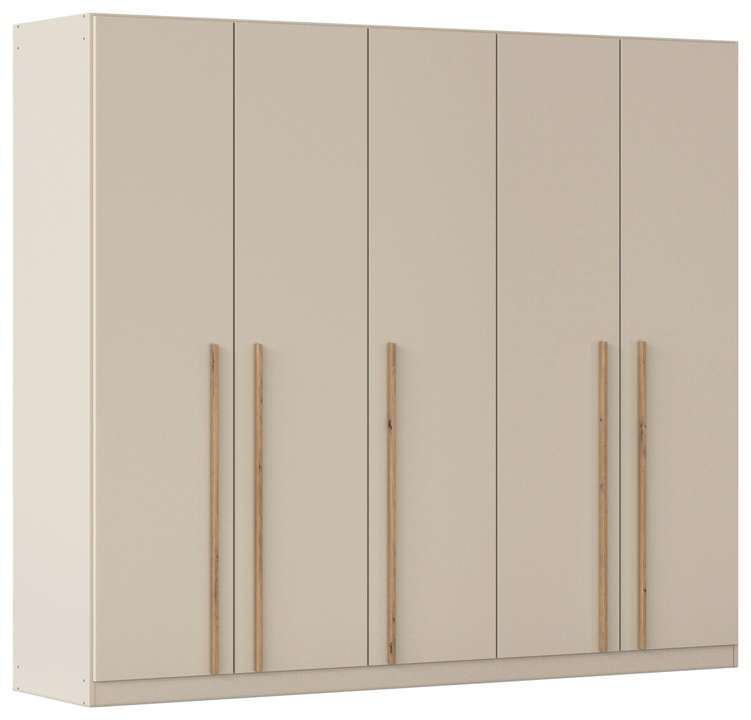 DREHTÜRENSCHRANK 5-türig Champagner, Eiche Artisan  - Champagner/Eiche Artisan, Design, Holz/Holzwerkstoff (226/197/54cm) - Stylife