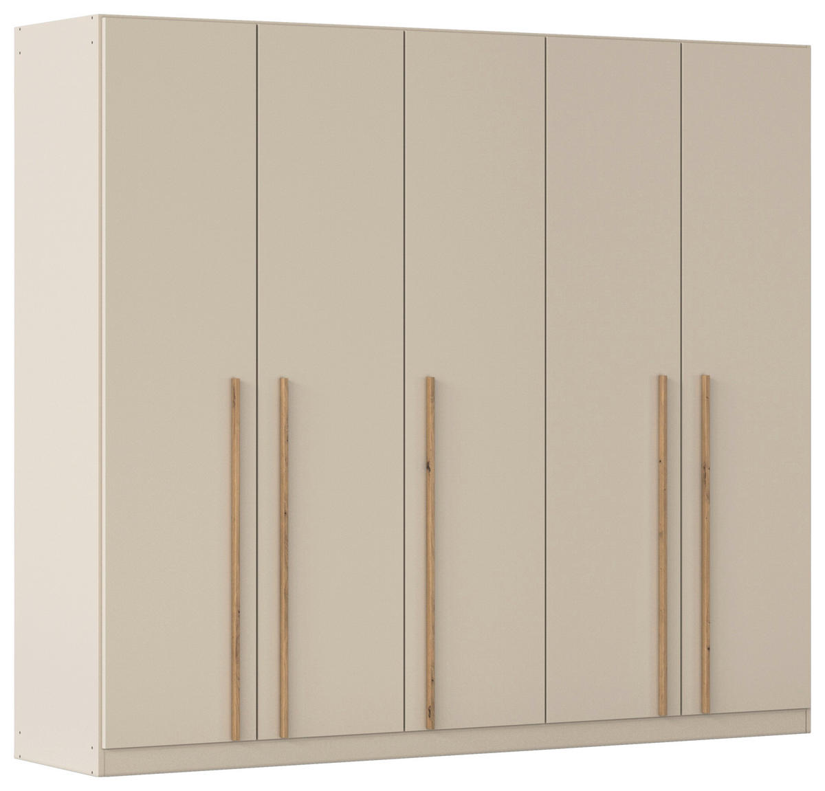 DREHTÜRENSCHRANK 5-türig Champagner, Eiche Artisan  - Champagner/Eiche Artisan, Design, Holz/Holzwerkstoff (226/197/54cm) - Stylife