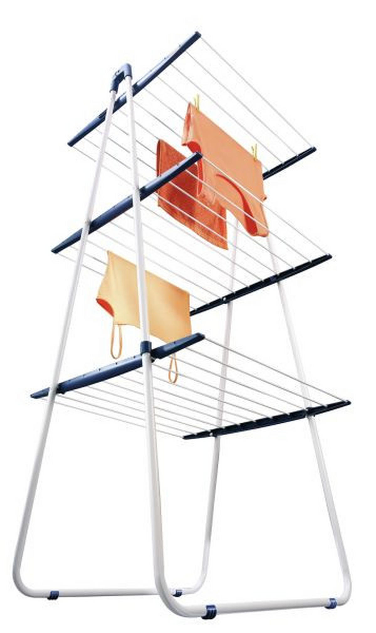 USCĂTOR DE RUFE VERTICAL - albastru/alb, Basics (155/66/61cm) - Leifheit