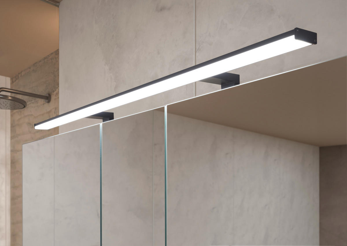 BADEZIMMER 4-teilig  in 152 cm  - Eichefarben/Weiß, Design, Glas/Keramik (152cm) - Musterring