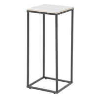 BEISTELLTISCH 25/25/60 cm Schwarz, Weiß quadratisch  - Schwarz/Weiß, Trend, Keramik/Metall (25/25/60cm) - Novel