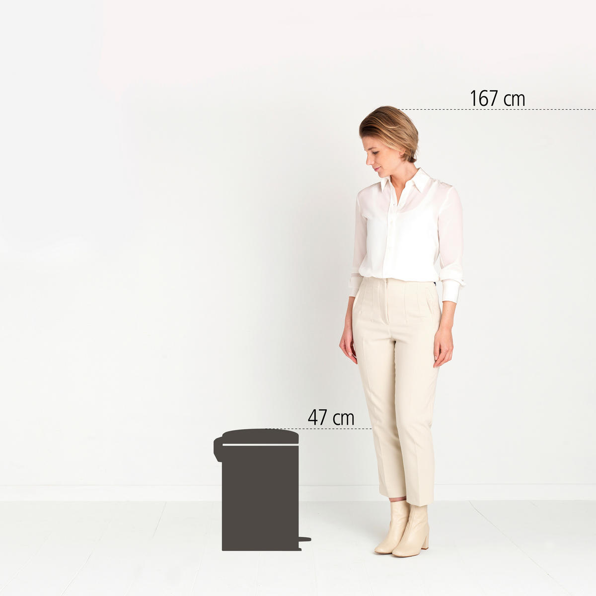 PEDÁLOS SZEMETES  - fekete/zöld, Basics, műanyag/fém (20l) - Brabantia