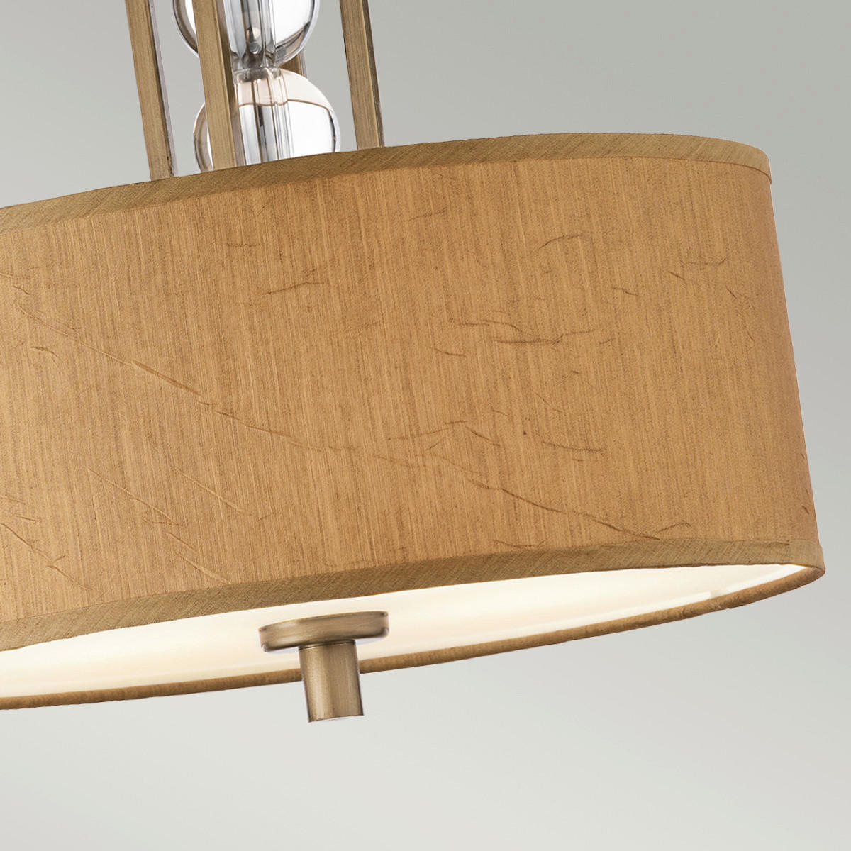 DECKENLEUCHTE Elstead Celestail 38.1/34.9 cm   - Bronzefarben, ROMANTIK / LANDHAUS, Glas/Textil (38.1/34.9cm) - Elstead Lighting