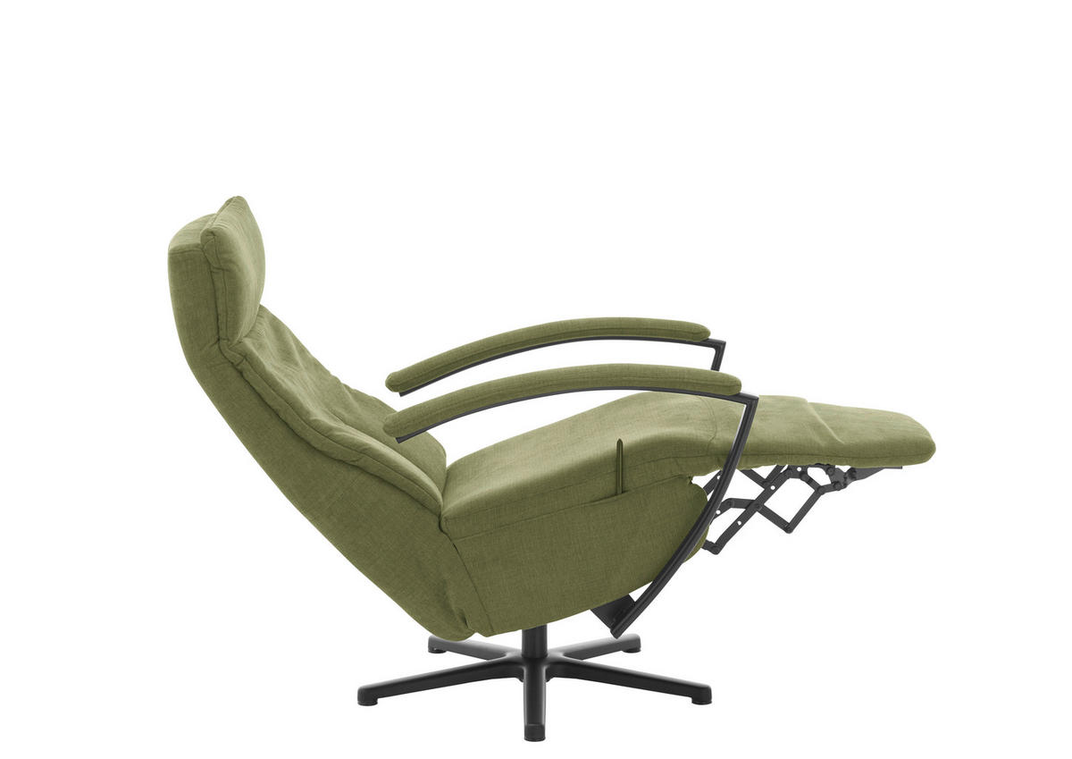 RELAXSESSEL in Textil Grün  - Schwarz/Grün, Design, Textil/Metall (76/110/83cm) - Beldomo Speed