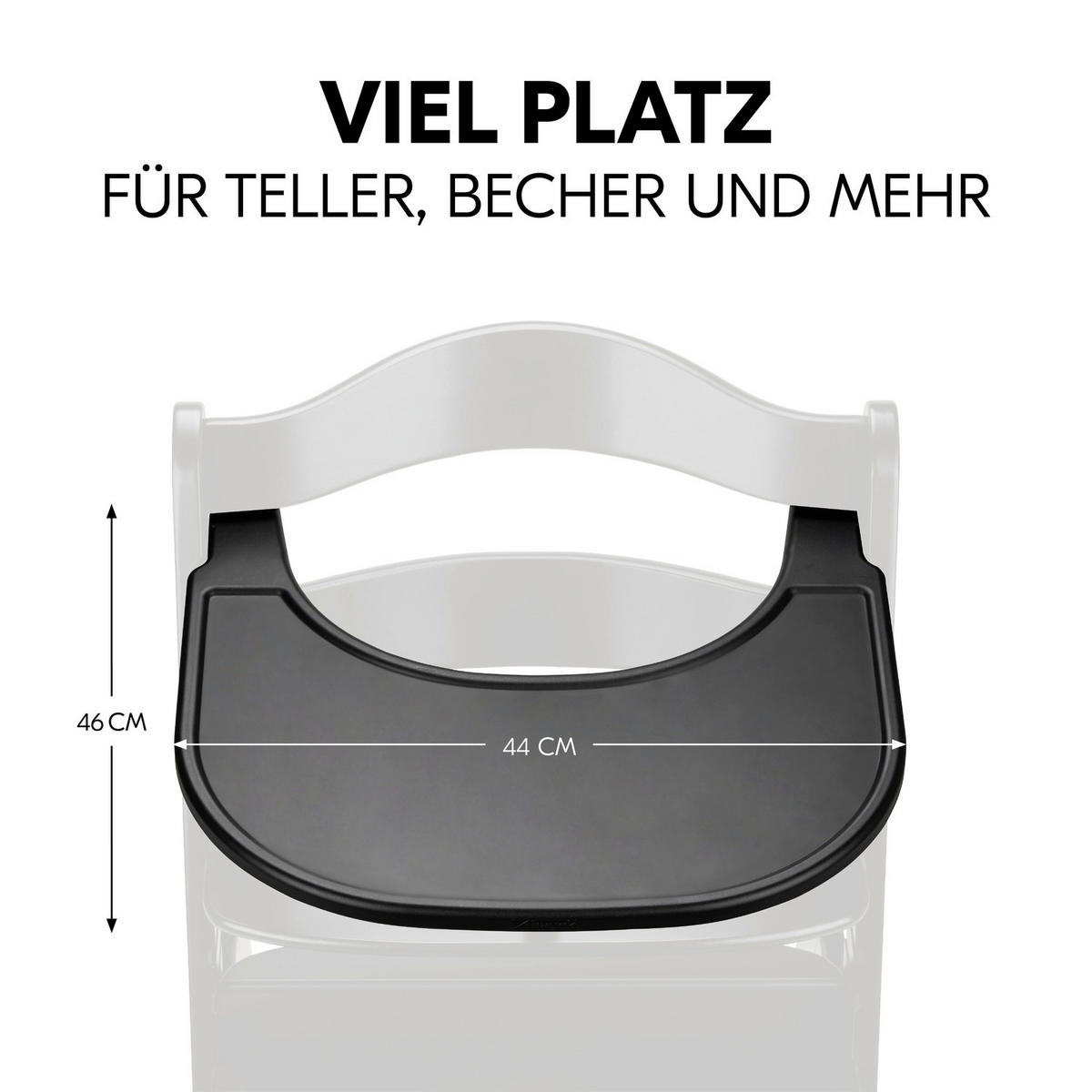 ESS- UND SPIELBRETT  - Schwarz, Basics, Kunststoff (46/3,5/44cm) - Hauck