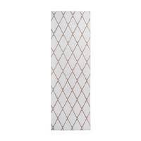 BĚHOUN, 80/250 cm, růžová, bílá - bílá/růžová, Design, textil (80/250cm)