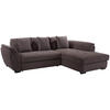 ECKSOFA in Webstoff Braun  - Braun, Design, Kunststoff/Textil (278/187cm) - Livetastic