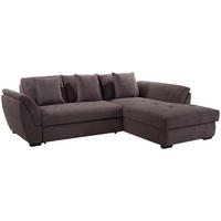 ECKSOFA in Webstoff Braun  - Braun, Design, Kunststoff/Textil (278/187cm) - Livetastic
