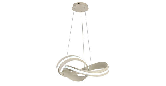 LED-HÄNGELEUCHTE 52/52/120 cm  - Sandfarben, Design, Kunststoff/Metall (52/52/120cm) - Novel