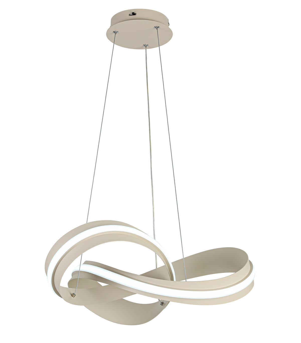 LED-HÄNGELEUCHTE 52/52/120 cm  - Sandfarben, Design, Kunststoff/Metall (52/52/120cm) - Novel