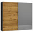 SCHWEBETÜRENSCHRANK in furniert Eiche Schwarz, Eichefarben - Eichefarben/Silberfarben, Design, Glas/Holz (252,8/220/65cm) - Jutzler SCHWEBETÜRENSCHRANK in furniert Eiche Schwarz, Eichefarben - Eichefarben/Silberfarben, Design, Glas/Holz (252,8/220/65cm) - Jutzler