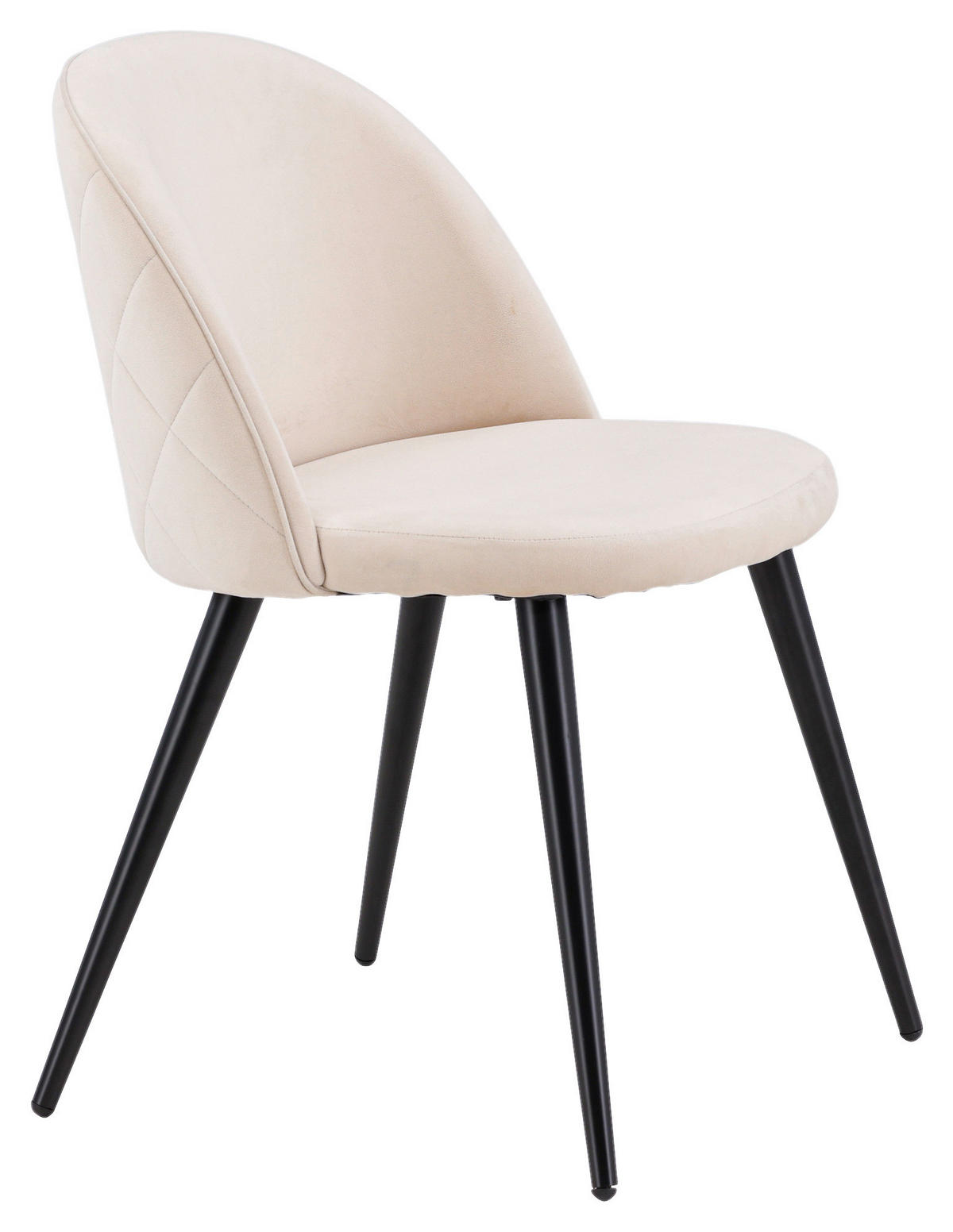 STOLSET stål sammet  - beige/svart, Design, metall/textil (50/76,5/57cm) - Livetastic