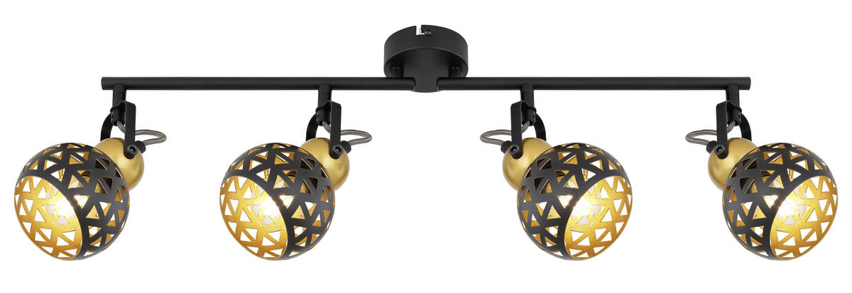 STRAHLER 60/10/17,5 cm   - Goldfarben/Schwarz, Basics, Metall (60/10/17,5cm) - Globo