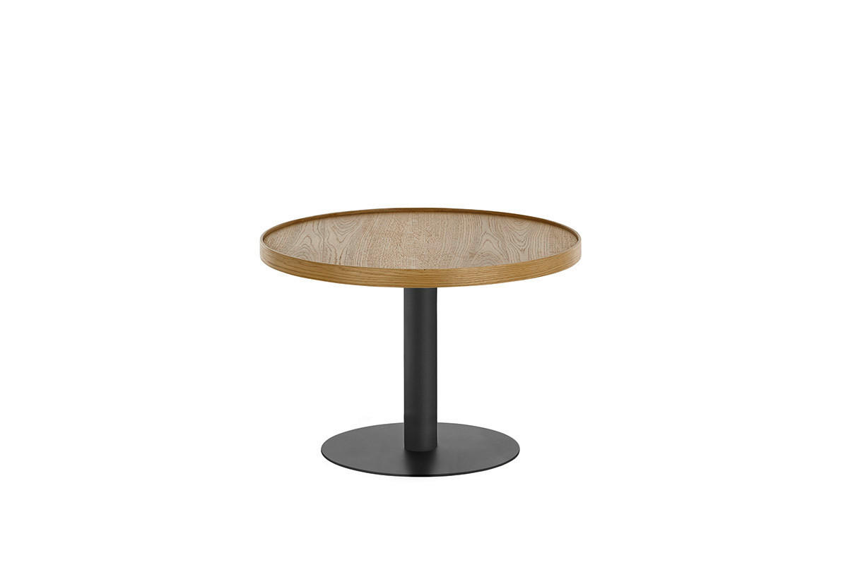 KLUB STOČIĆ  boja hrasta, boja nerđajućeg čelika  - boja hrasta/boja nerđajućeg čelika, Moderno, drvo/metal (60/40cm) - Hom`in