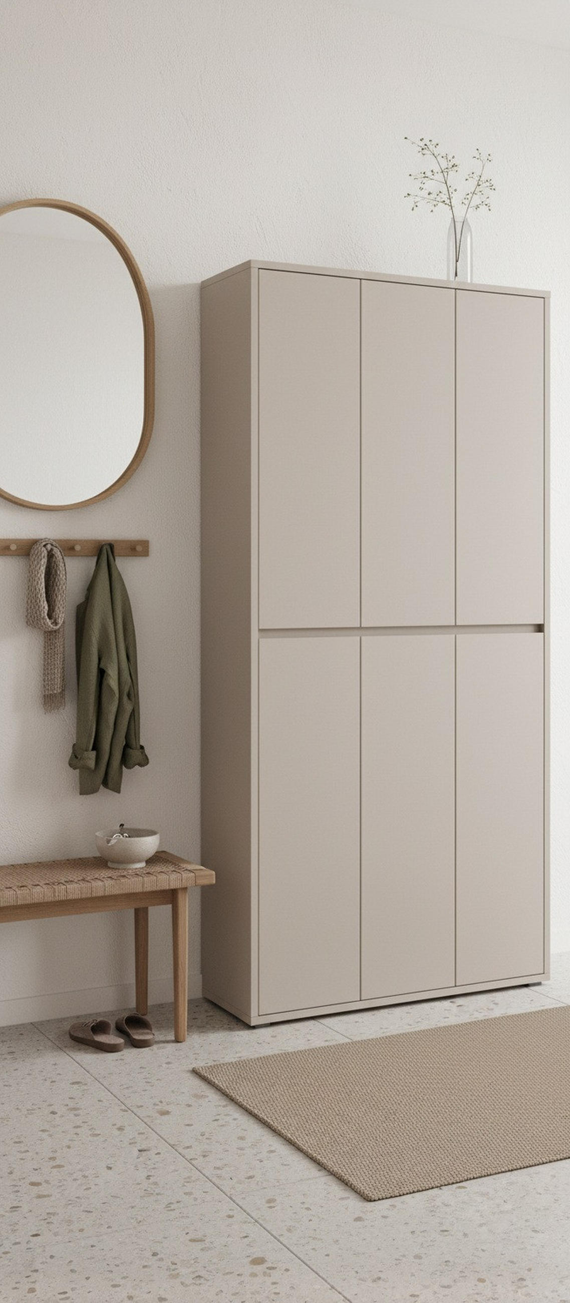 SCHUHSCHRANK Kaschmir  - Kaschmir/Anthrazit, KONVENTIONELL, Holzwerkstoff/Kunststoff (100/210/34cm) - Xora