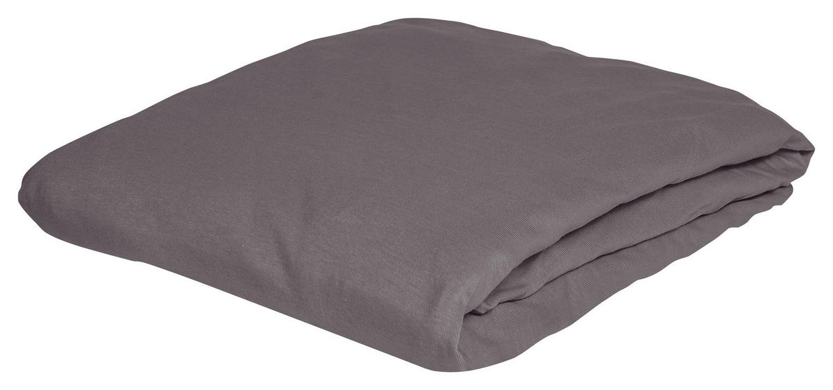 SPANNBETTTUCH Jersey  - Anthrazit, KONVENTIONELL, Textil (100/200cm) - Bierbaum