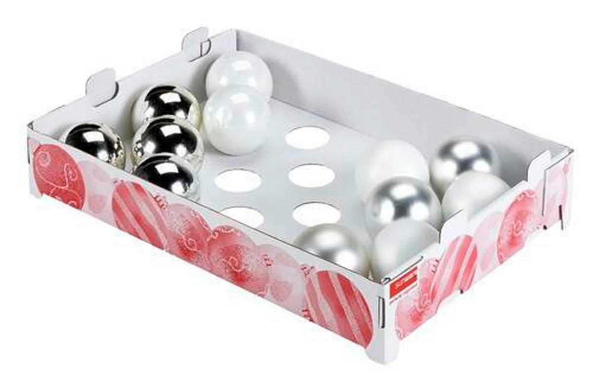 CUTIE PENTRU DEPOZITARE     - argintiu/străveziu, Basics, plastic (48/36,5/36,5cm) - X-Mas