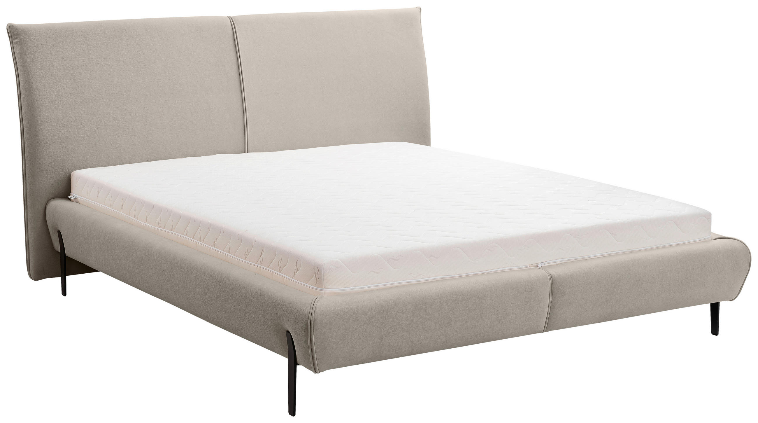 TAPECIRANI KREVET   180/200 cm   krem  - crna/krem, Moderno, drvo/metal (180/200cm) - MID.YOU