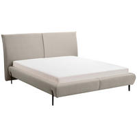 KÁRPITOZOTT ÁGY 180/200 cm  krém  - fekete/krém, Modern, textil/fa (180/200cm) - MID.YOU