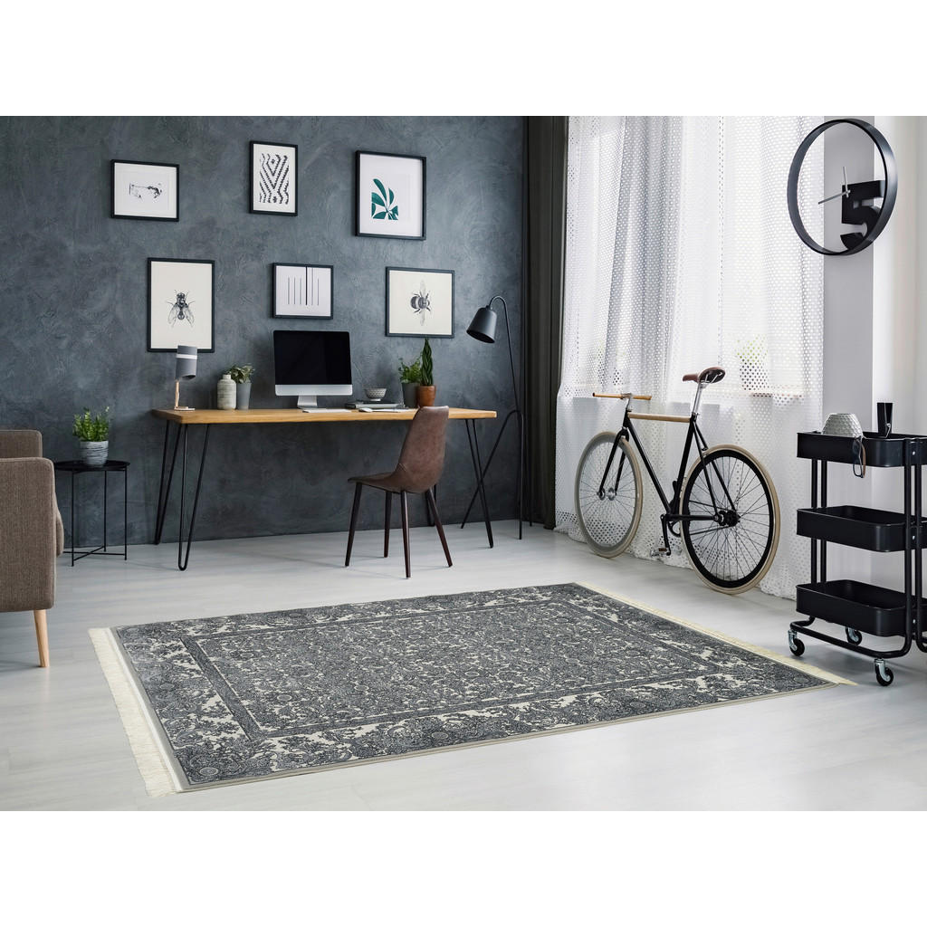 Thumbnail - Dieter Knoll Orientteppich Dieter Knoll, Creme, Grau, Textil, Abstraktes, rechteckig, 67x130 cm, Oeko-Tex® Standard 100,...
