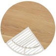 BEISTELLTISCH 45/45/45 cm Eiche massiv Weiß, Eichefarben rund  - Eichefarben/Weiß, Design, Holz/Metall (45/45/45cm) - Landscape